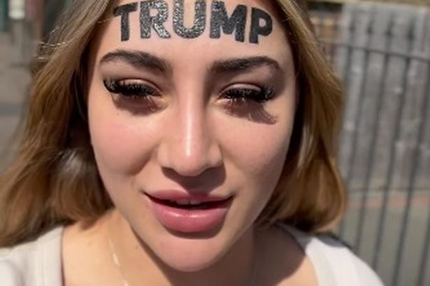 Woman with 'Trump' tattoo on forehead considers getting rid of it after 'hate'