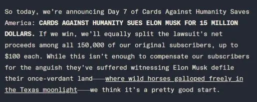 Cards Against Elon Musk: SpaceX Settles Land Dispute With CAH